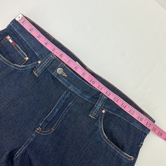 Tommy Hilfiger Straight Leg Jeans Size 12 Dark Wash Denim - Picture 9 of 15
